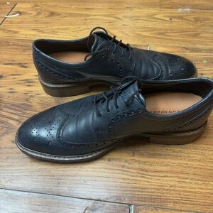 Ecco Black Leather Oxford Shoes‎ with Classic Design 46 EU 12 Mens